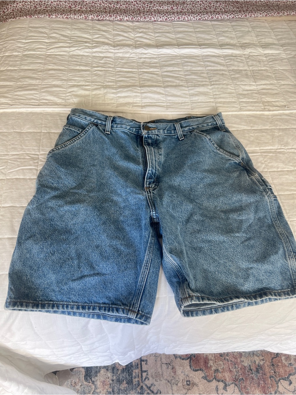 Carhartt Men's Light Blue Denim Jean Shorts